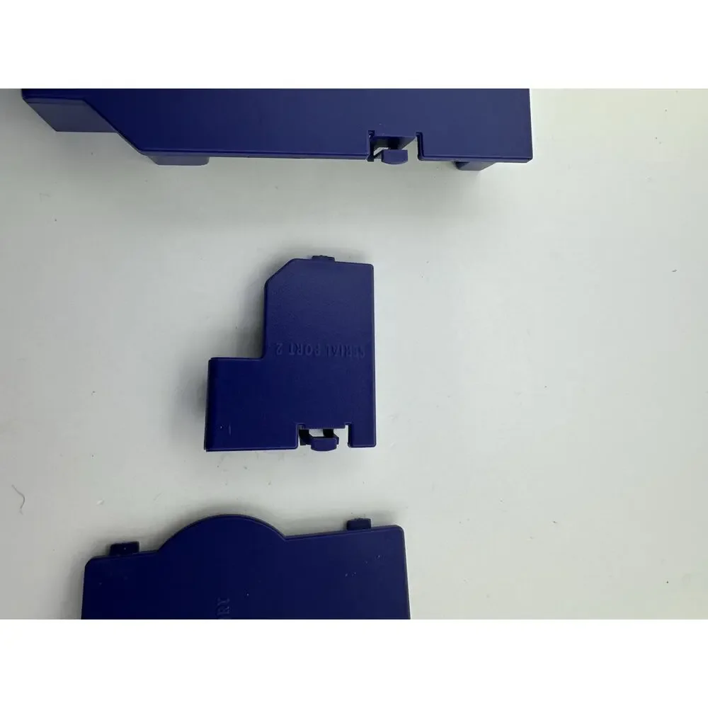 Complete Set of 3 OEM Serial & Hi Speed Port Covers Nintendo GameCube Indigo
